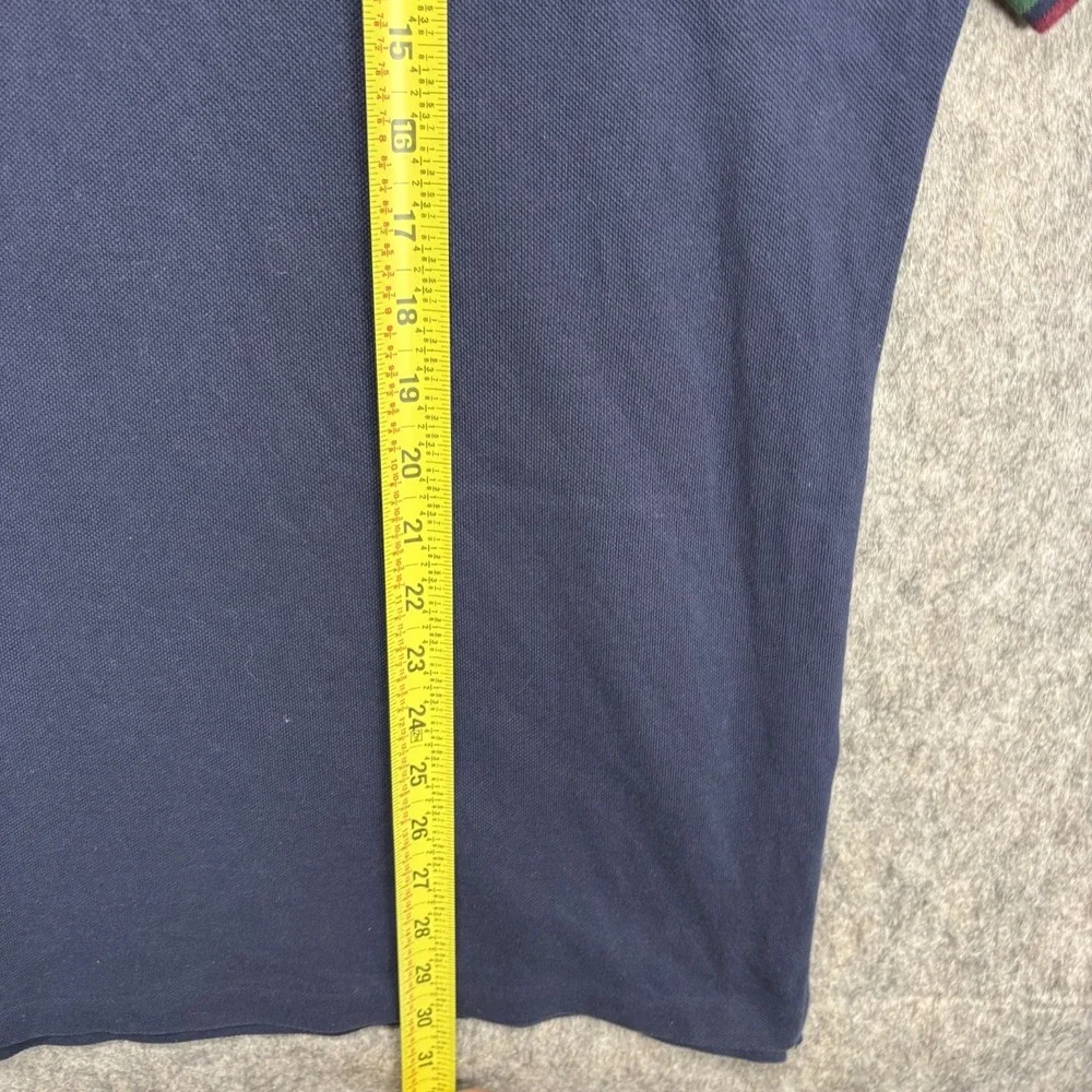 Polo Ralph Lauren Big Pony Shirt Men's Large Classic Fit Blue Yellow Cotton Y2K